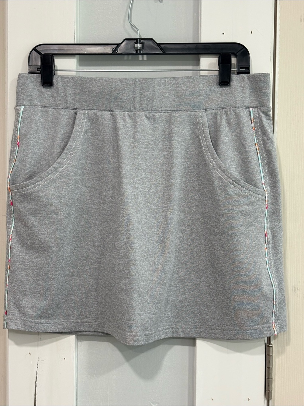 Pebble Beach Women’s L Gray Golf Skort Dry-Luxe Performance Stretch Pockets